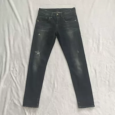 R13 Boy Skinny Jeans Womens Size 25 Distressed Dark Wash Style R13wm0086 • $55