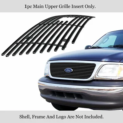 For 1999-2003 Ford F-150 Bar Style Upper Stainless Black Billet Grille Insert • $55.99