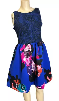 Taylor Floral & Animal Print Sleeveless Dress Size 6 Cocktail Wedding Prom • $14.70