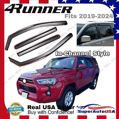 For TOYOTA 4Runner 19-2024 In-Channel Vent Window Visor Sun Rain Guard Deflector • $48.99