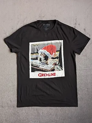 Gremlins Shirt Adult Small Black Christmas Hat Gizmo Mogwai Movie Mens • $14.93