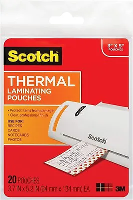 Scotch Thermal Laminating Pouches 5 Mil Thick For Extra Protection... • $7.85