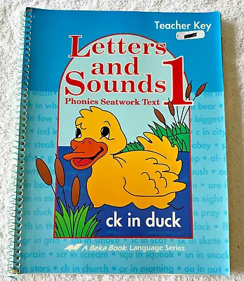 A Beka Letters And Sounds 1 Phonics Seatwork Text Teacher Key 1995 4th Ed Abeka • $6