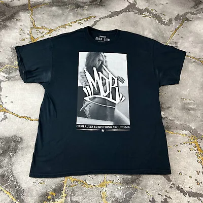 MOB INC T-Shirt Mens XL Crew Short Sleeve Cash Rules Everything Around Me Black • $16.17