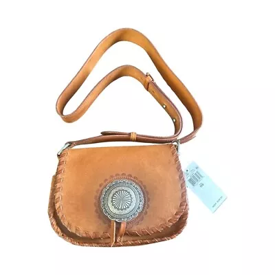 Polo Ralph Lauren Leather Satchel Saddle Bag Western Brown Crossbody Purse • $149.99