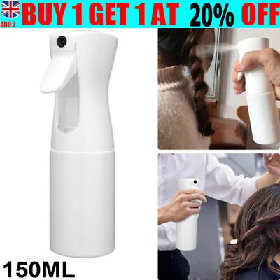 £6.52 • Buy Hairdressing Bottle Super Fine Mist Continuous Water Spray Bottle Hair Salon Hot