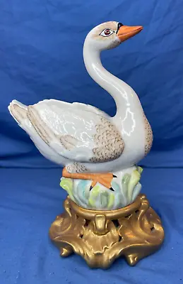 Mottahedeh Design Italian Porcelain Mute Swan Figurine Italy White Bird • $99.99