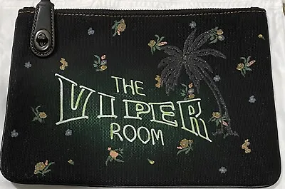 COACH X The Viper Room Turn Lock Pouch 26 Black Floral 51231 SUPER RARE VINTAGE • $59.99