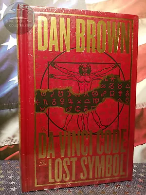 NEW SEALED The Da Vinci Code & Lost Symbol Dan Brown Bonded Leather Hardcover • $49.95