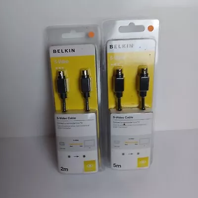 2 X Belkin S-Video Cable 2m & 5m • £9.99
