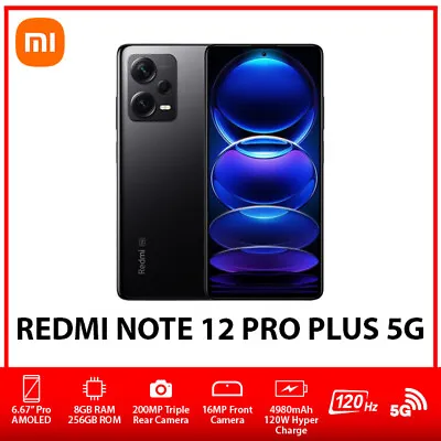 Xiaomi Redmi Note 12 Pro Plus 5G Dual SIM Android Mobile Phone – Black/8+256GB • $703