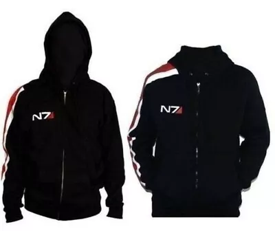 Mass Effect John·Shepard N7 Cosplay Black Jacket Costume Coat Hoodie Unisex • $49