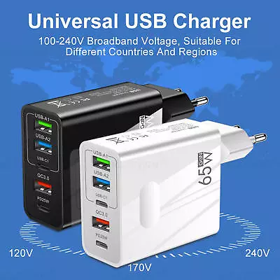 USB Type C Charging Plug 65W Charger Block Fast Charging With Multiple Ports • $10.43