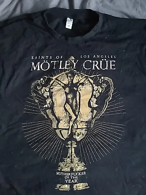RARE Motley Crue Cruefest 2008 Tour Shirt MFer Of The Year Saints Of LA Mens 2XL • $23