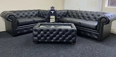 Chesterfield Sofa In Bonded Leather - Classic Style Tufted Design Comfortable • £800