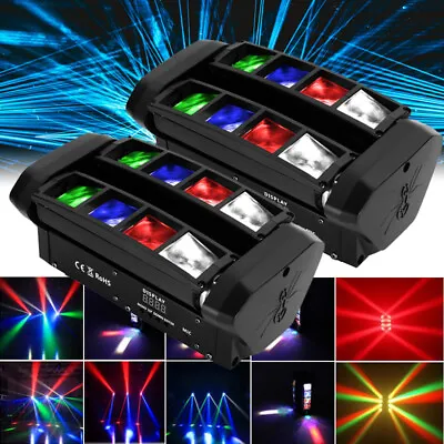 £50.99 • Buy 2X Moving Head Stage Lighting Spider RGBW 8LED Beam DMX Disco Party DJ Light UK