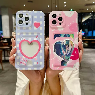 For IPhone Samsung Huawei Wallet Case Hot Card Bag Phone Cover Cute Love Women • $2.10