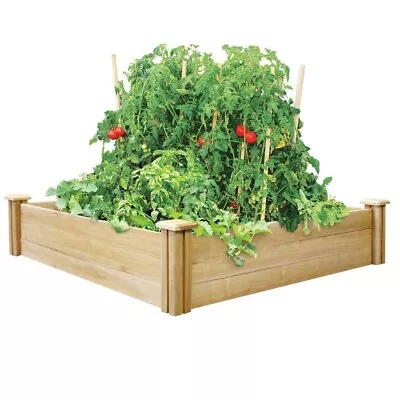 4ft X 4ft Outdoor Cedar Wood Raised Garden Bed Planter Box - Made In USA • $185.06