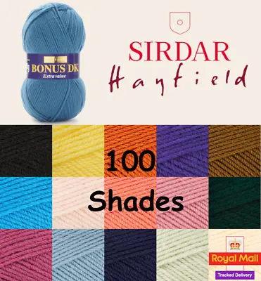 £2.39 • Buy Sirdar Hayfield Bonus DK 100g DK Double Knit Knitting Crochet Yarn Acrylic