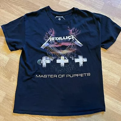 Metallica Black Master Of Puppets Graphic Officially License T-shirt Size Large • $21.95