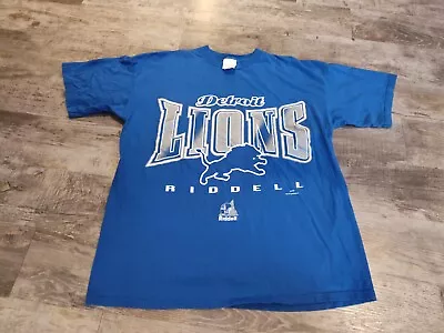 Vintage 90s NFL Football Detroit Lions Graphic Short Sleeve Tee Men’s Size L USA • $29.99