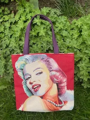 TAPESTRY BAG  MARYLIN Monroe Vintage Shoulder Bag Natural Material Cotton/linen • $99