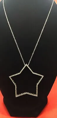 Pasquale Bruni Large 18k White Gold Diamond Star Pendant Necklace - Estate • $2200