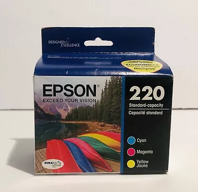 Epson Genuine T220520 Ink Cartridge 220 Tri Color Exp 05/2019 New Sealed • $14.88