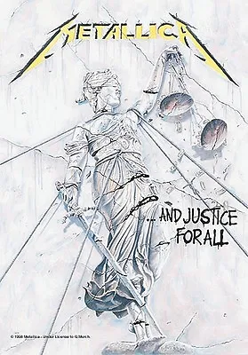 Metallica And Justice For All Large Fabric Poster / Flag   1100mm X 750mm (hr)   • £11.99