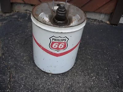 Vintage Phillips 66 5 Gallon Oil Can • $44.95