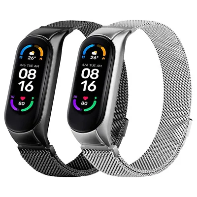 For Xiaomi Mi Band 3/4/5/6/7 Milanese Magnetic Bracelet Wrist Strap Replacement • $14.87