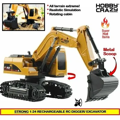 Remote Control Excavator RC Digger Construction Truck Vehicle RC Toys For Kids • $37.95