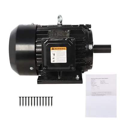 LABLT 3 Phase Electric Motor 1800 RPM TEFC 230/460 Volt Severe Duty 5 HP • $470.99