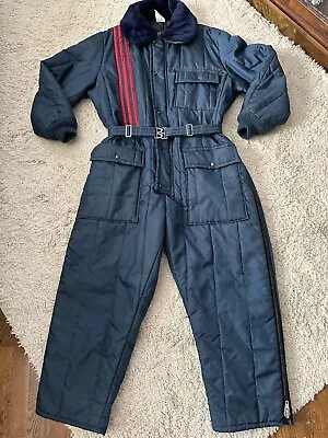 WALLS  Blizzard Pruf  Blue Men's Size XL Insulated Snowmobile Suit Coveralls VTG • $42.46