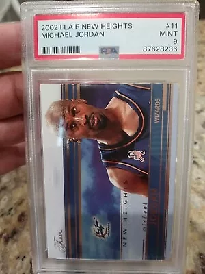 2002 Flair New Heights Michael Jordan PSA 9 Mint Bulls/ Wizards LOOK • $59.95