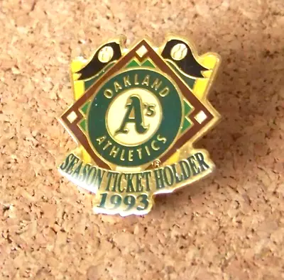 1993 Season Ticket Holder Oakland Athletics Pin MLB A's C42043 • $12