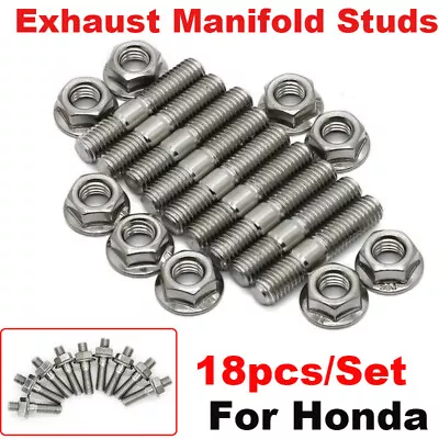 9 X Stainless Exhaust Manifold Studs + Bolts For All Honda / Acura B / D Series • $15.99