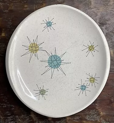 Vintage Starburst Franciscan Mid Century Modern Atomic Green Teal Plate 8 X7.5  • $39.99