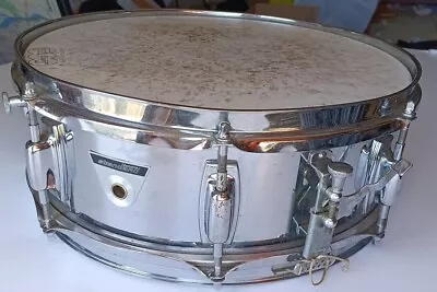 LUDWIG STANDARD SNARE DRUM C.1970s Vintage Chrome Steel  • $195