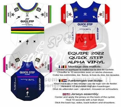 3 Sticker Jerseys For Miniature Cyclists Equipes 2022 Tour De France • $2.18