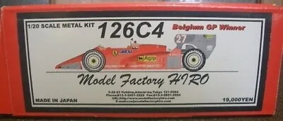 MFH Model Factory Hiro 1/20 Ferrari 126C4 Belgium GP Winner Metal Kit From Japan • $430.06