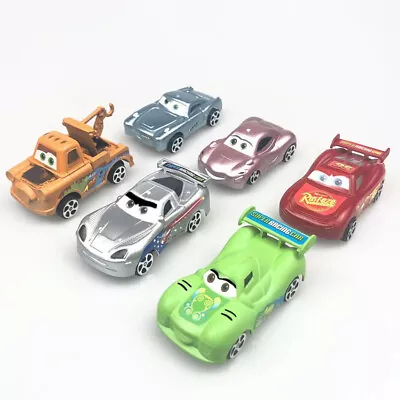 4/6PACK MINI Disney Pixar Cars 1 Set Model Car Film McQueen Cake Decor Plastic • £4.67