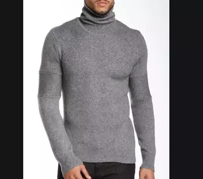 Rogue Mens Ribbed Gray Wool Blend Turtleneck Sweater Sz XXL 2XL - NWT $350 • $37.49