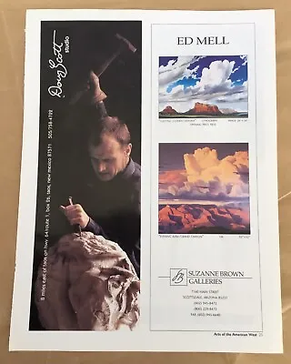 Doug Scott Ed Mell At Brown Gallery Exhibition Print Ad 1995 Vintage Magazne Art • $5