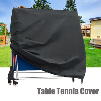 $33.09 • Buy Heavy-Duty Weatherproof Indoor/Outdoor Table Tennis Table Cover Black Full Size