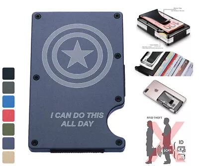 Marvel Hero Captain American Minimalist RFID Blocking Wallet Credit Card Holder • $22.99