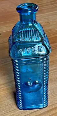 Vintage Wheaton Blue Glass Berring''s Apple Bitters Bottle • $10.95