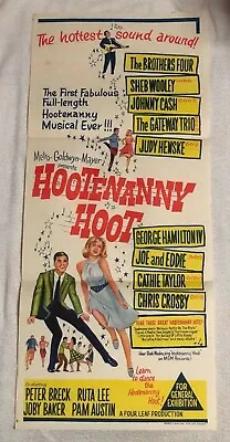 Hootenanny Hoot Johnny Cash ORIGINAL Cinema Movie Poster 1963 N M Condition • $199.99