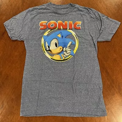 Sega Sonic The Hedgehog T Shirt Blue L Ring Graphic Tee Officially Licensed NWOT • $11.24
