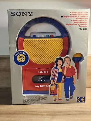 Vintage My First Sony TCM-4500 Sony Cassette Tape Recorder Toy 1991 CIB  • $73.90